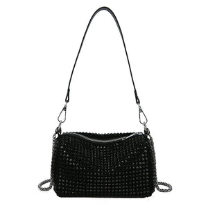 Rhinestone Chain Messenger Bag Women's Handbag