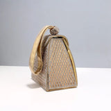 Silver Rhinestones Clutch Triangle Evening Bag