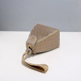 Silver Rhinestones Clutch Triangle Evening Bag
