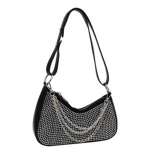 Small Rhinestone Crossbody Sling Bag for Women