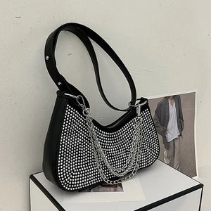 Small Rhinestone Crossbody Sling Bag for Women