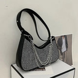 Small Rhinestone Crossbody Sling Bag for Women