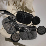 Rhinestones Waist Bag For Women Waist Belt Bags Shoulder Crossbody Chest Bags