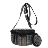 Rhinestones Waist Bag For Women Waist Belt Bags Shoulder Crossbody Chest Bags