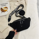 Rhinestones Waist Bag for Women Waist Belt Chest Bags Shoulder Crossbody Bags