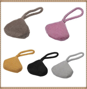 Metallic Evening Clutch Bag Rhinestones Women Handbag