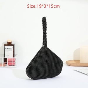 Metal Evening Clutch Bag Lady Diamond Handbag Wedding Bag