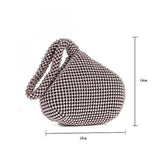 Metallic Evening Clutch Bag Rhinestones Women Handbag