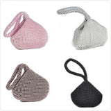 Metallic Evening Clutch Bag Rhinestones Women Handbag