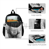 Rhino-Black Hiking Backpack Wild Animals Peekaboo Nursery Modern