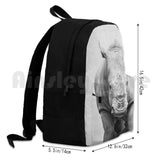 Rhino-Black Hiking Backpack Wild Animals Peekaboo Nursery Modern