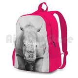 Rhino-Black Hiking Backpack Wild Animals Peekaboo Nursery Modern