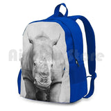 Rhino-Black Hiking Backpack Wild Animals Peekaboo Nursery Modern