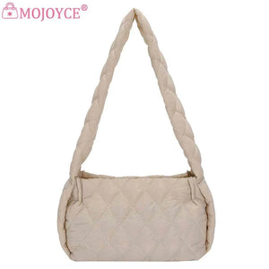 Embroidery Thread Underarm Bag Autumn Winter Solid