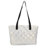 Rhombic Lattice Top-handle Bag Quilted Warm Lightweight for Weekend Vacation