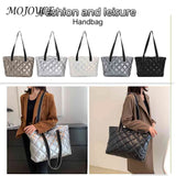 Rhombic Lattice Women Shoulder Bag Large Capacity Quilted Warm P