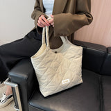 Rhombic Lattice Ladies Underarm Bag Quilted Top-handle Bags Large Capacity Soft