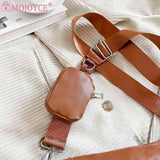 Embroidered Chain Shoulder Bag with Purse, Weekend Vacation PU Leather