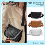 Embroidered Chain Crossbody Bag with Small Purse for Weekend Vacation