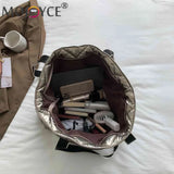 Rhombic Lattice Shoulder Bag Large Capacity Women Hand Bag Quilted Lightweight
