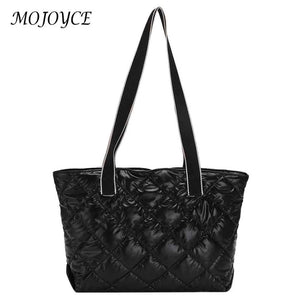Rhombic Lattice Top-handle Bag Quilted Soft Lightweight Tote