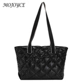 Rhombic Lattice Top-handle Bag Quilted Soft Lightweight Tote