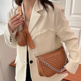 Embroidered Crossbody Bag with Small Purse for Weekend Vacation