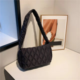 Embroidery Thread Women Handbags Rhombic Lattice Commute Bags