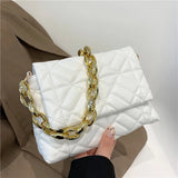 Rhombus Chain Small Women's Shoulder Bag Western Style Messenger Bag