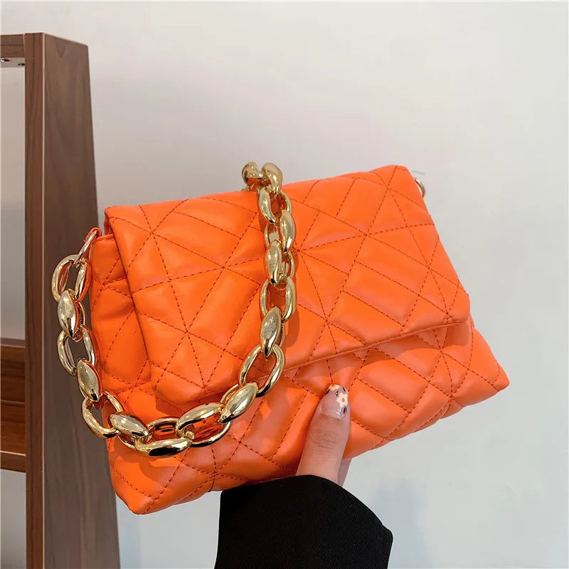 Rhombus Chain Small Women's Shoulder Bag Square Messenger Bag