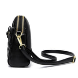 Rhombus Quilted Leather Crossbody Bag Women's Handbags Purse Phone Pouch