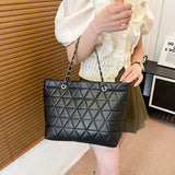 Rhombus Large Capacity Women Shoulder Bag