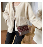 Rhombus Chain Shoulder Bag 18X7X13cm