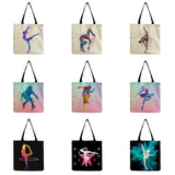 Rhythmic Gymnastics Women's Shoulder Bag High Capacity Eco Reusable Shopping Bag