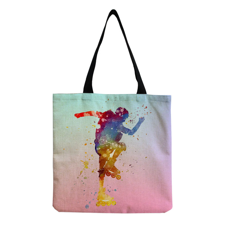 Rhythmic Gymnastics Women's Shoulder Bag High Capacity Eco Reusable Shopping Bag