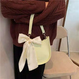Ribbon Bow Shoulder Bags Young Style Summer Autumn Cross-Body Handbags