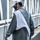Ribbons Messenger Chest Bags Hip Hop Streetwear Men Vest Bag