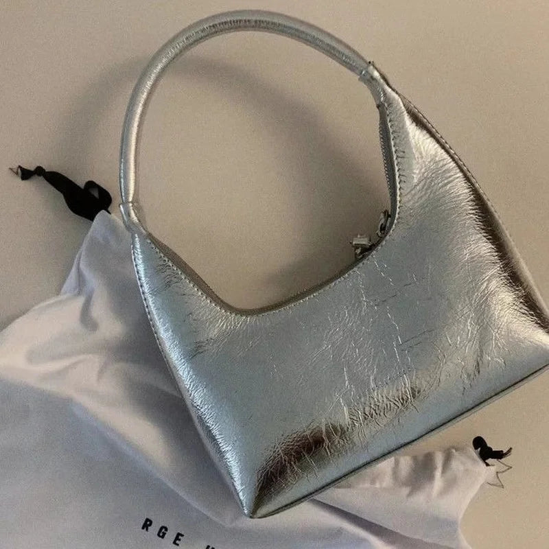 Richme Y2k Silver Ladies Shoulder Bag Casual Sac A Main Femme