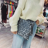 Leopard Crossbody Bag with Carbon Fiber Wallet
