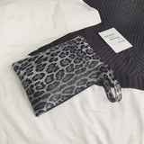 Leopard Crossbody Bag with Carbon Fiber Wallet
