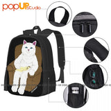 Cat Nap Time Backpack Large Capacity Gym Bag
