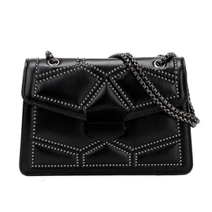 Rivet Chain Crossbody Bag for Women Shoulder Bag Lady Small Handbag