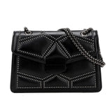 Rivet Chain Crossbody Bag for Women Shoulder Bag Lady Small Handbag
