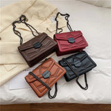 Rivet Chain PU Leather Crossbody Bags For Women Shoulder Bag Lady Handbags