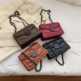Rivet Chain Crossbody Bag Women Shoulder Messenger Handbag Lady Purse