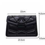 Small Crossbody Bag Women Shoulder Messenger Handbag Rivet Chain Lady Purse