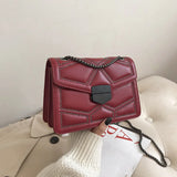 Small Crossbody Bag Women Shoulder Messenger Handbag Rivet Chain Lady Purse