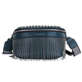 Leather Waist Pack Fanny Pack Chest Bag Tassel Crossbody Belt Bag Phone Pouch