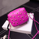 Rivet Mini Bags Women Leather Messenger Shoulder Crossbody Handbags