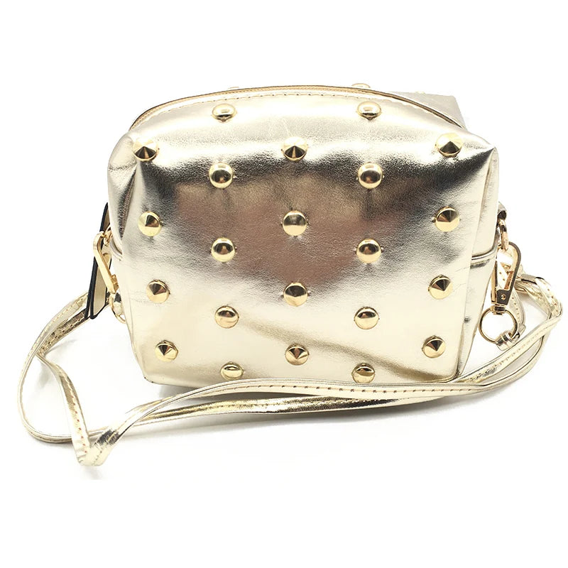 Rivet Mini Bags Women Leather Messenger Shoulder Crossbody Handbags